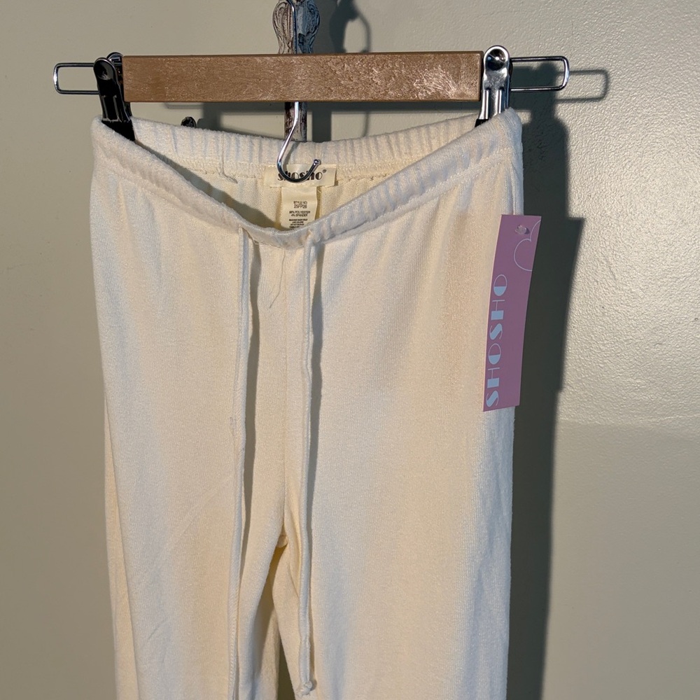 Shosho Cream Pajama Pants Size Small